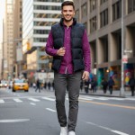 Мъжки елек с платка City Man 6797